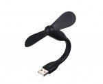 Мобильный вентилятор USB черный, от повербанка / ноутбука и др