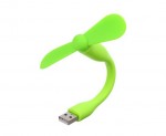 Мобильный вентилятор USB зеленый, от повербанка / ноутбука и др 