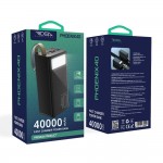 Портативная батарея (Power Bank, УМБ) Ridea RP-D40L Phoenix40 10W digital display + lamp 40000 mAh black