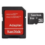 SanDisk MicroSDHC 8Gb class 4 + adapter
