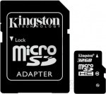 Kingston MicroSDHC 32Gb class 10 + adapter