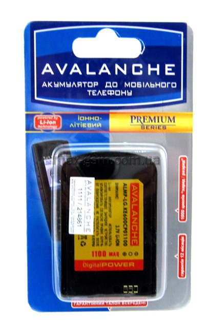 АКБ Avalanche premium LGLI-ACHM для LG KE600 (1100 mAh)