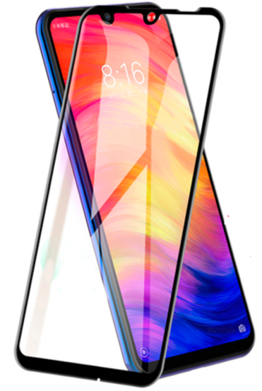 Защитное стекло 5D для Xiaomi Redmi Note 8 Pro (чёрный) оригинал