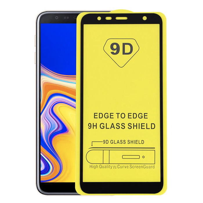Защитное стекло 9D для Samsung J415 Galaxy J4+ / J610 Galaxy J6+ (black)