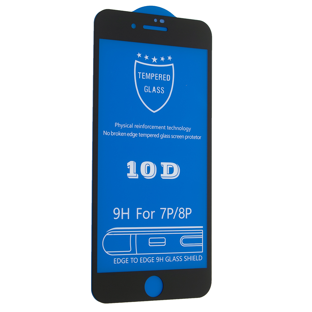 Защитное стекло 10D для iPhone 7 / 8 / SE 2 (black)