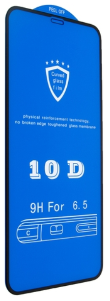 Защитное стекло 10D для iPhone XS Max/11 Pro Max (black)
