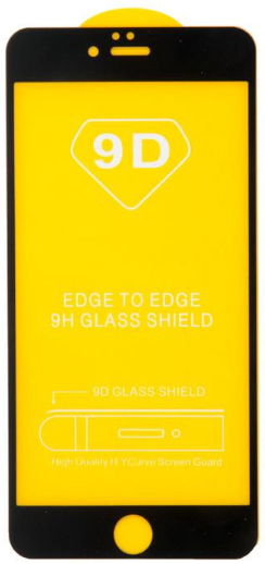 Защитное стекло 9D для iPhone 6/6S Plus (black)