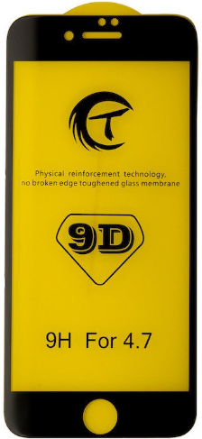 Защитное стекло 9D для iPhone 7 / 8 / SE 2 (black)