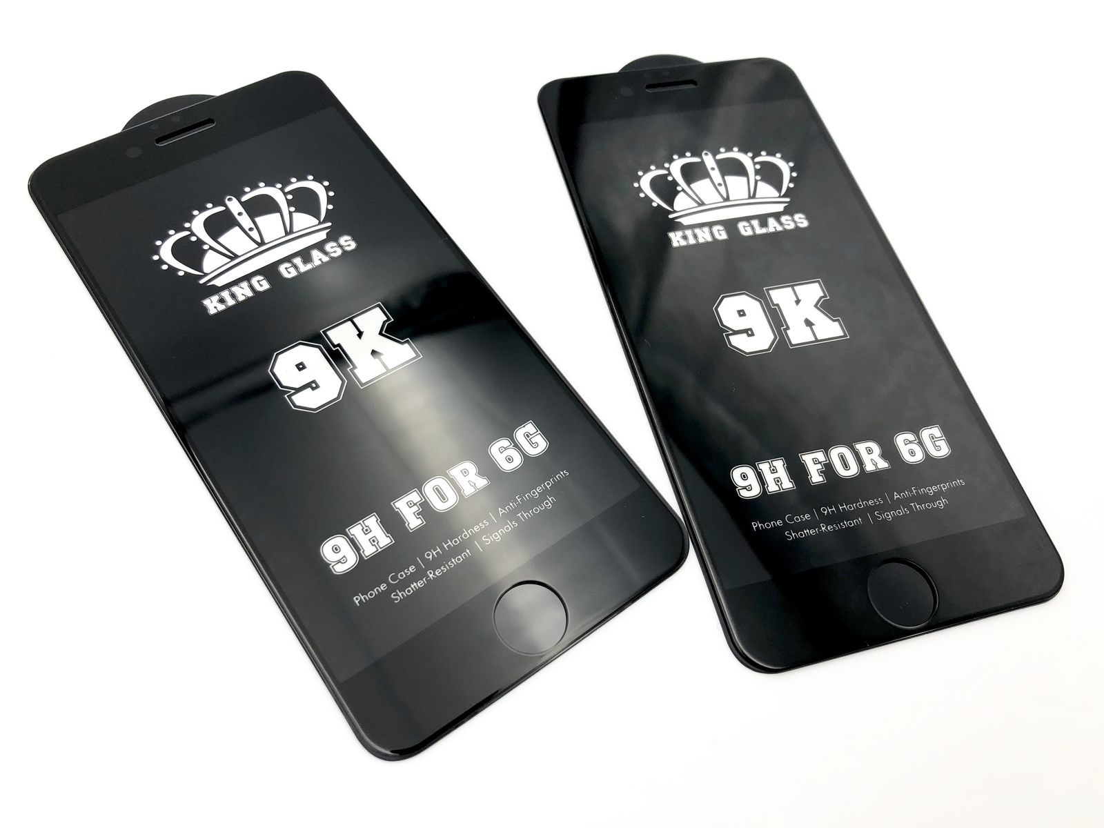 Защитное стекло 9K для iPhone 6/6S (black)