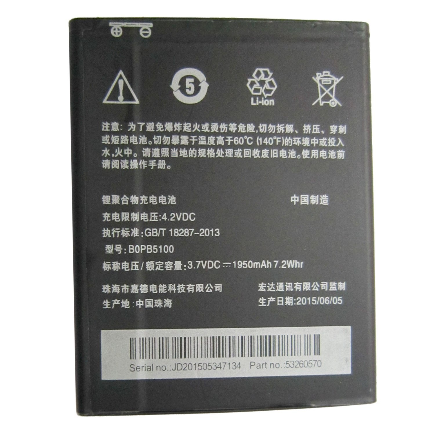 АКБ HTC B0PB5100 для Desire 316, 516