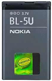 АКБ Nokia BL-5U для 3120 Classic, 500, 5250, 5330, 5330, 5530, 5730, 600, 6212 Classic, 6216 Classic, 6600 Slide, 8800 Arte, Asha 206/210/300/301/305/306/308/309/311, C5-03, C5-05, C5-06, C6-03, E66, E75 (original)