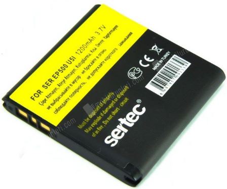 АКБ Sertec EP500 для SonyEricsson SK17i Xperia Mini Pro, ST15i Xperia Mini, ST17i Xperia Active, U5i Vivaz, U8i Vivaz Pro, W8i, WT19i Live With Walkman, X8i (Xperia E15i) (1200 mAh)
