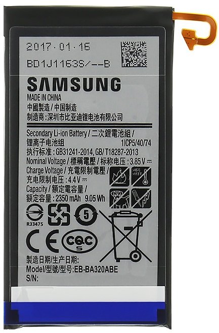 АКБ Samsung EB-BA320ABE для A320 Galaxy A3 (original)