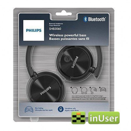 Наушники Bluetooth Philips SHB3060 Mic Black 106 дБ