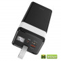 Портативная батарея (Power Bank, УМБ) Hoco J86 (40000mAh / Out: 2USB 22,5W QC3.0, Type-C 20W PD / In: Type-C 18W, Micro-USB 18W ) с LED дисплеем и функцией настольной лампы, Чёрный