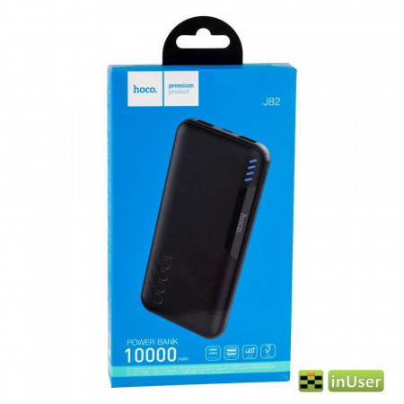 Портативная батарея (Power Bank, УМБ) Hoco J82 Easylink (10000 mAh / Out: 2USB 5V/2A / In: Type-C, micro-USB 5V/2A ) с LED индикатором