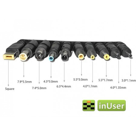 Кабель TYPE-C 100W QC to DC для зарядки ноутбуков от QC повербанка + переходники