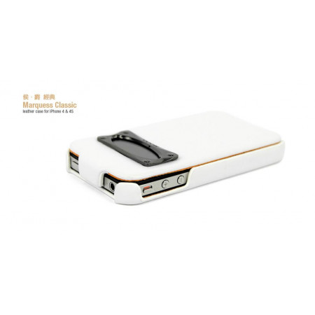 Чехол HOCO Marquess classic leather case iPhone 4/4S (white)