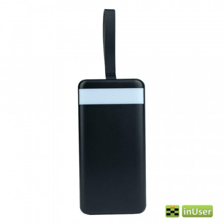 Портативная батарея (Power Bank, УМБ) XO PR157 (40000mAh / Out: 3xUSB-A 22.5W QC3.0, Type-C PD 20W / In: Lightning, micro-USB, Type-C 18W ) с LED Дисплеем и фонариком, Чёрный