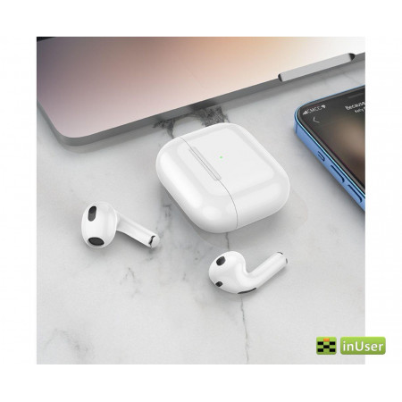 Беспроводные наушники Bluetooth Airpods HOCO EW26 TWS Bluetoorh 5.3, с микрофоном, белые