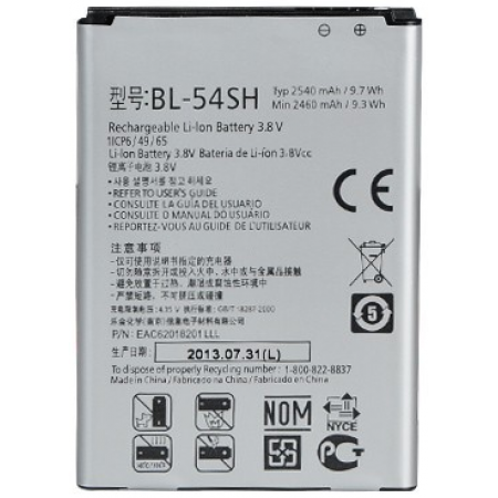 Акумулятор LG BL-54SH, BL-54SG для G3s, D724, L80, L90, L90 Dual, D380, D405, D410, Y90, H502, F7, F260, F260s, Optimus LTE 3, US780, Optimus F7 LTE, G4C, H522y, F320K, F320L