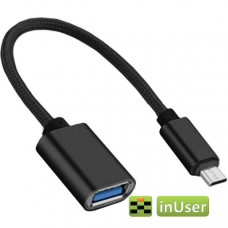 Переходник ATOM USB Type-C 3.1 - USB А 3.0 OTG (черный)
