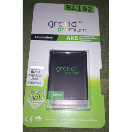 Акумулятор Grand BL192 для Lenovo A300, A328, A526, A529, A590, A680, A388t