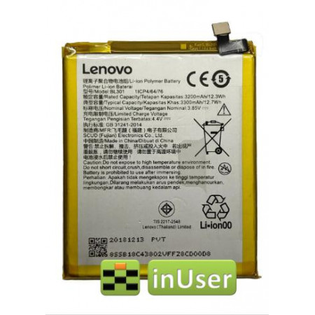 Акумулятор BL301 для Lenovo K6 Original
