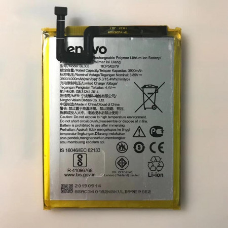 Акумулятор Lenovo BL303 дляLenovo A6 Note L19041 A369 