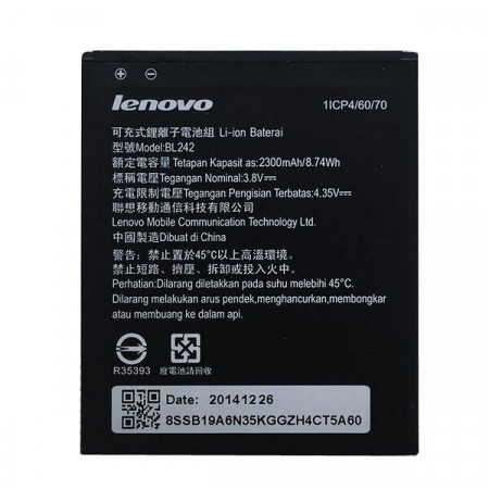 Акумулятор Lenovo BL242 для A2020 Vibe C, A3690, A3860, A3900, A6000, A6010, K3, K30 (original)