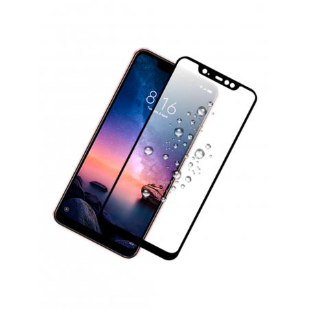Защитное стекло 6D для Xiaomi Redmi Note 6 Pro/Mi 8 Lite (black)