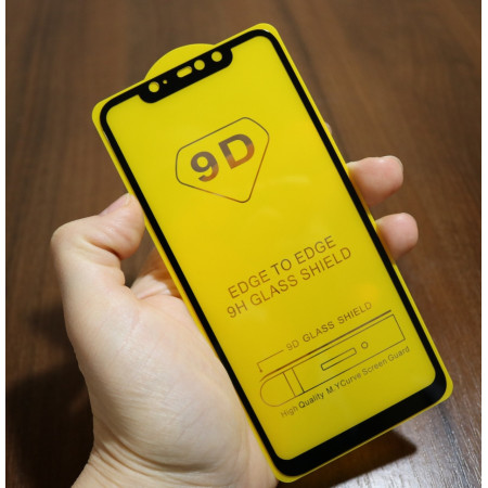 Защитное стекло 9D для Xiaomi Redmi Note 6 pro/Mi 8 Lite (black)
