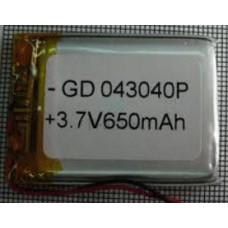 Універсальний polymer АКБ 043040P (650mAh 3.7V)