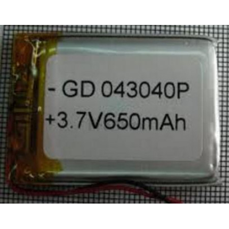 Універсальний polymer АКБ 043040P (650mAh 3.7V)
