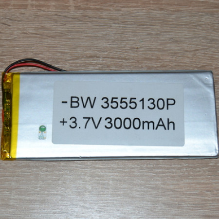 Універсальний polymer АКБ 3555130P (3000mAh 3,7V)