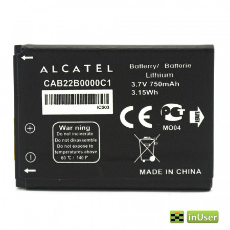 Акумулятор для Alcatel /TCL CAB22B0000C1 / CAB040000C1 / CAB2170000C1 One Touch OT-1016D, One Touch OT-1030D, One Touch OT-1035D, One Touch OT-1052D, One Touch OT-2012D