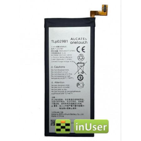 Акумулятор для TLp029B1 / TLp029B2 для Alcatel Flash Plus 2 / OneTouch Pop 4S Original PRC