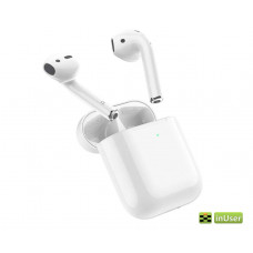 Беспроводные наушники Bluetooth Airpods Borofone BW01 Plus TWS Bluetoorh 5.1, с микрофоном, белые