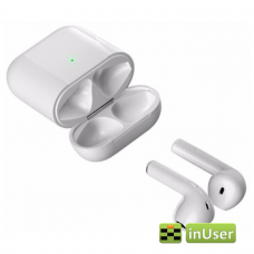 Беспроводные наушники Bluetooth Airpods Hoco EW01 TWS с функцией беспроводной зарядки, с микрофоном, Bluetooth 5.0 белые