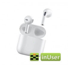 Беспроводные наушники Bluetooth Airpods TWS Pro 4 с микрофоном, Bluetooth 5.0 белые