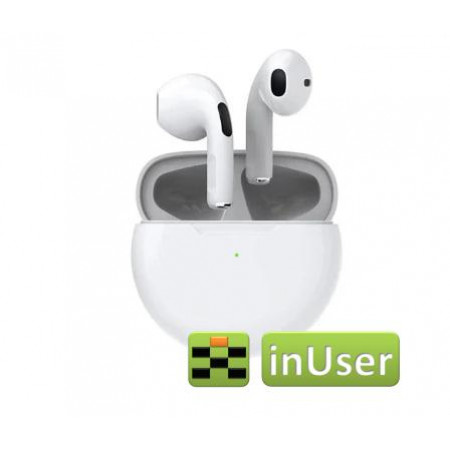 Беспроводные наушники Bluetooth Airpods TWS Pro 6 с микрофоном, Bluetooth 5.0 белые