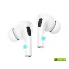 Беспроводные наушники Bluetooth Airpods Hoco EW04 TWS Bluetooth 5.1, с микрофоном, вакуумные, белые