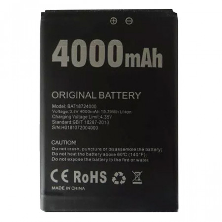 Акумулятор Doogee X70 (BAT18724000) 4000 mAh