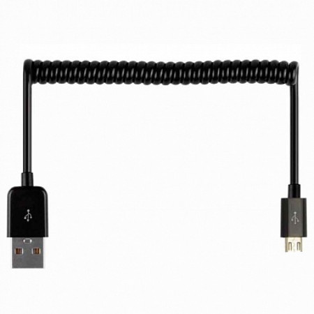 Кабель USB-micro USB гофрированный (black)