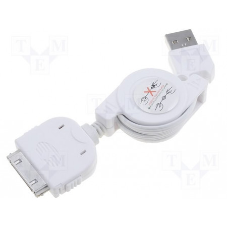 Кабель USB - Dock 30-pin для Apple вытяжной (MA591, MB777)
