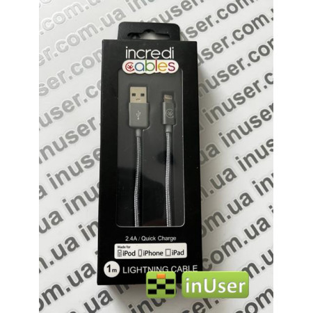 Кабель USB Inkredi Xpress Lightning для iPhone / iPad / ipod 2.4A QC
