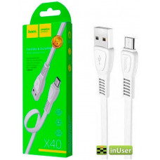 USB-кабель Hoco X40 Noah Micro USB, белый