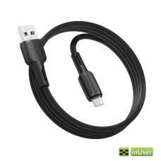 USB Кабель Ridea RC-M121 Prima Type-C 3A, 1m, Black