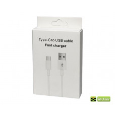 USB кабель Type-C 1m в упаковке белый