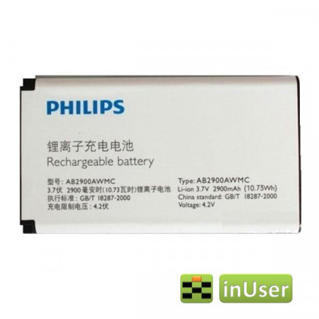 Акумулятор AB2900AWMT / AB2900AWMC для Philips Xenium S308, X1560 Xenium, X1561 X5500 CTX1560 CTX1561 CTX5500 X5500 Xenium (AB3100AWMT) 